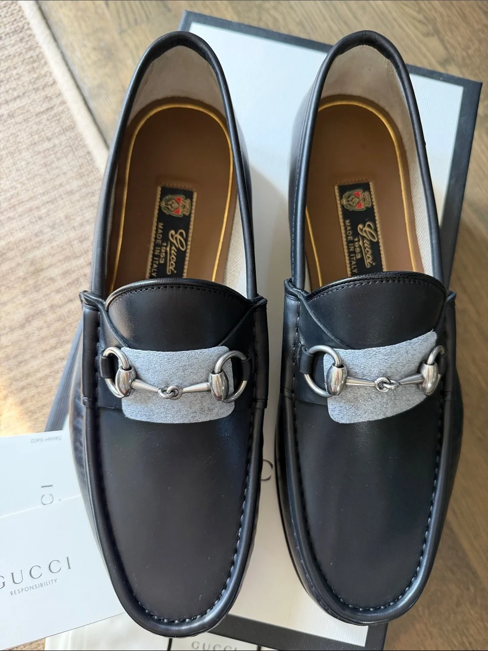 Gucci 1953 Black Leather Horsebit Loafers